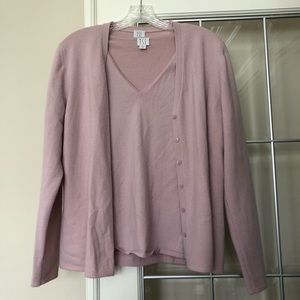 TSE Lavender Cashmere Sweater Set - Sz. XL